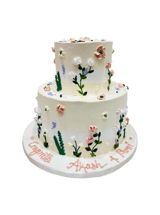 Purvi Floral Tiered Cake