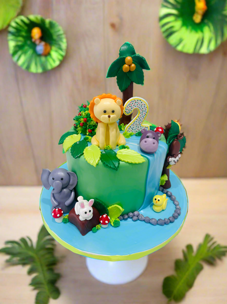 Rahul Jungle Fondant Cake