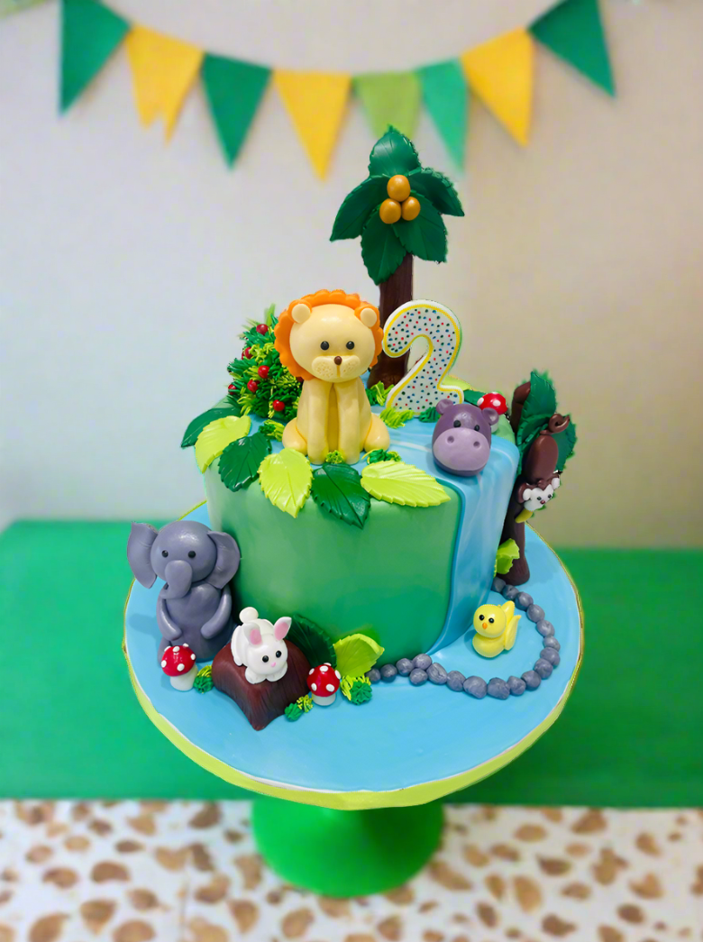 Rahul Jungle Fondant Cake