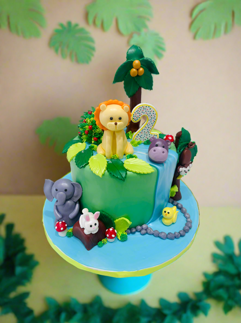 Rahul Jungle Fondant Cake