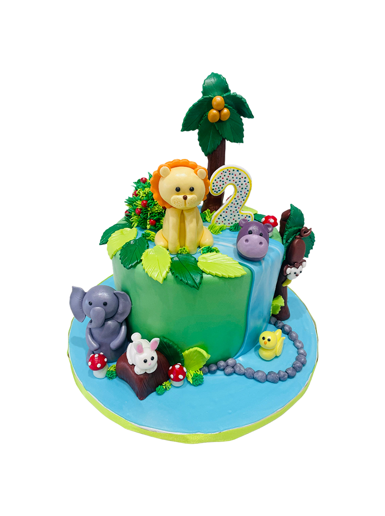 Rahul Jungle Fondant Cake