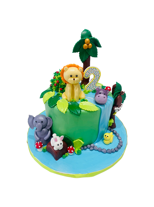 Rahul Jungle Fondant Cake