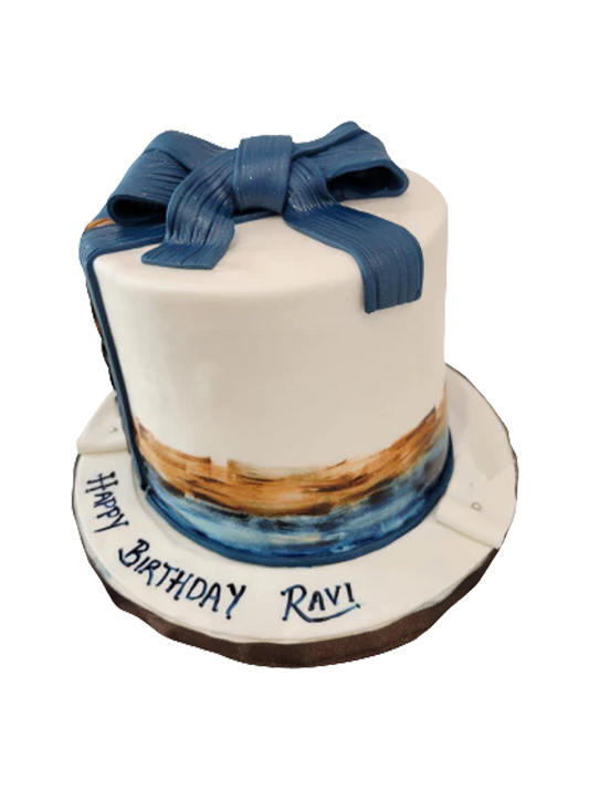 Ravi Bow Fondant Cake