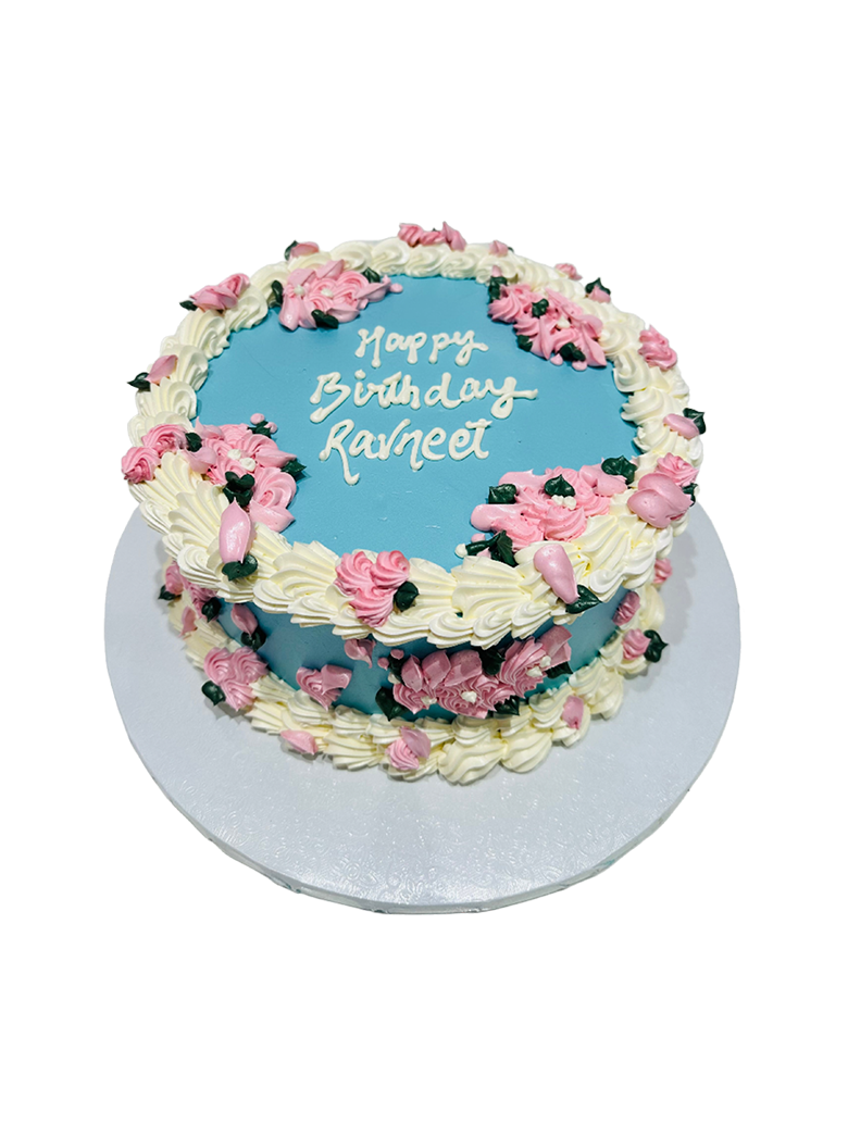 Ravneet Flower Birthday Cake