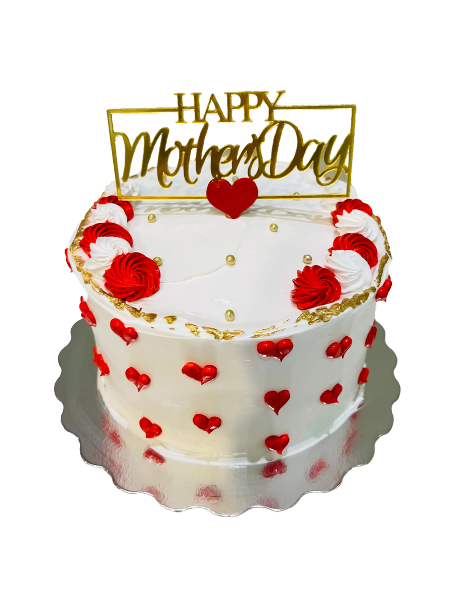 Red & Gold Mother's Day Cake