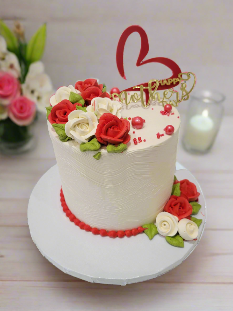 Red Heart Mother's Day Cake