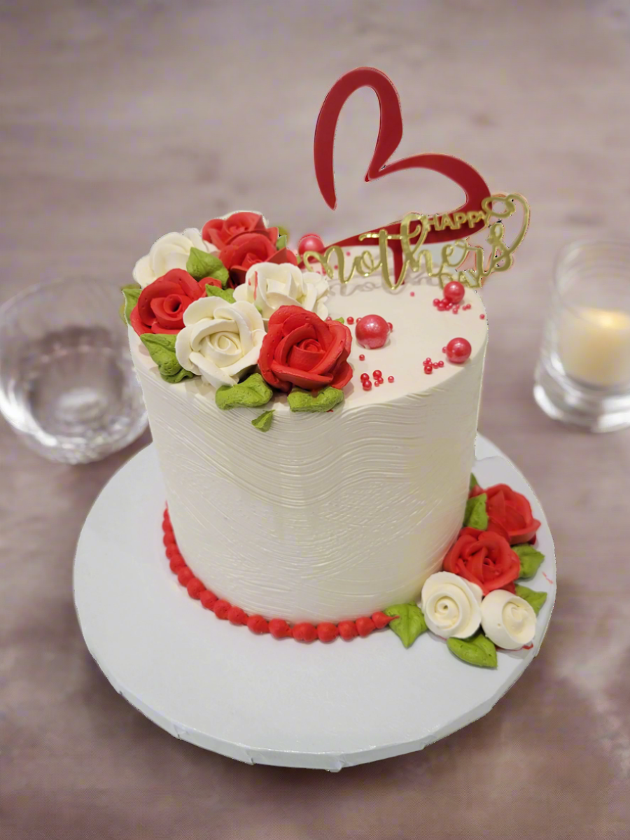 Red Heart Mother's Day Cake
