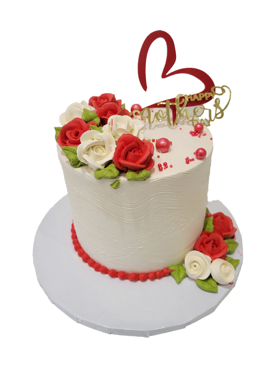 Red Heart Mother's Day Cake