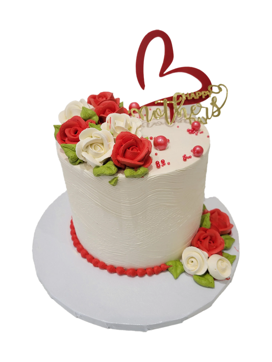 Red Heart Mother's Day Cake