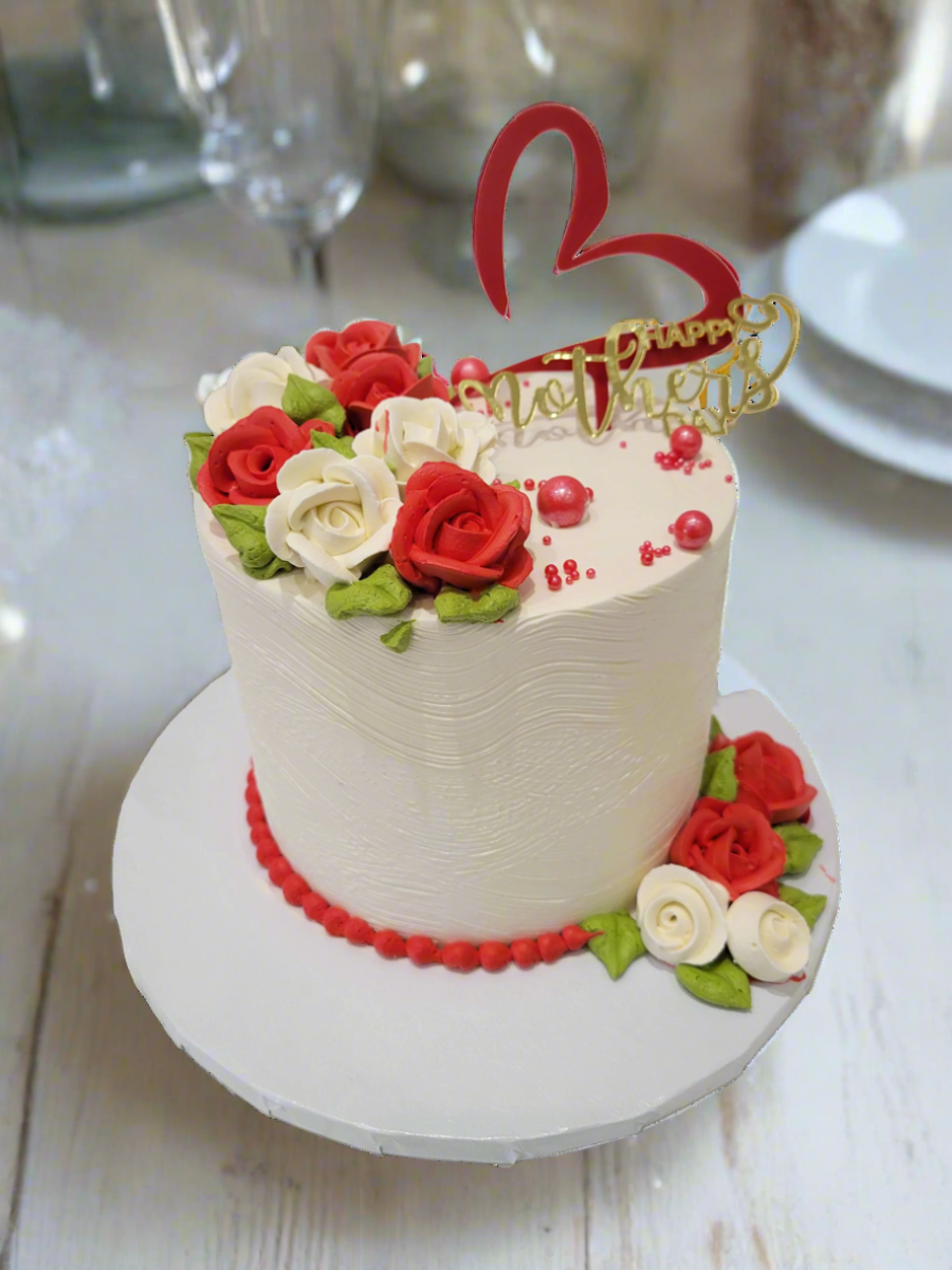 Red Heart Mother's Day Cake