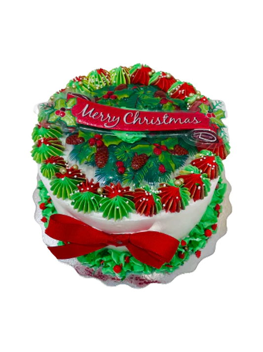 Red & Green Christmas Cake