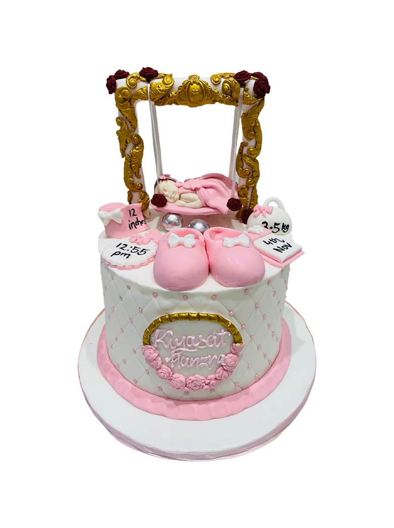 Risayat Baby Details Fondant Cake