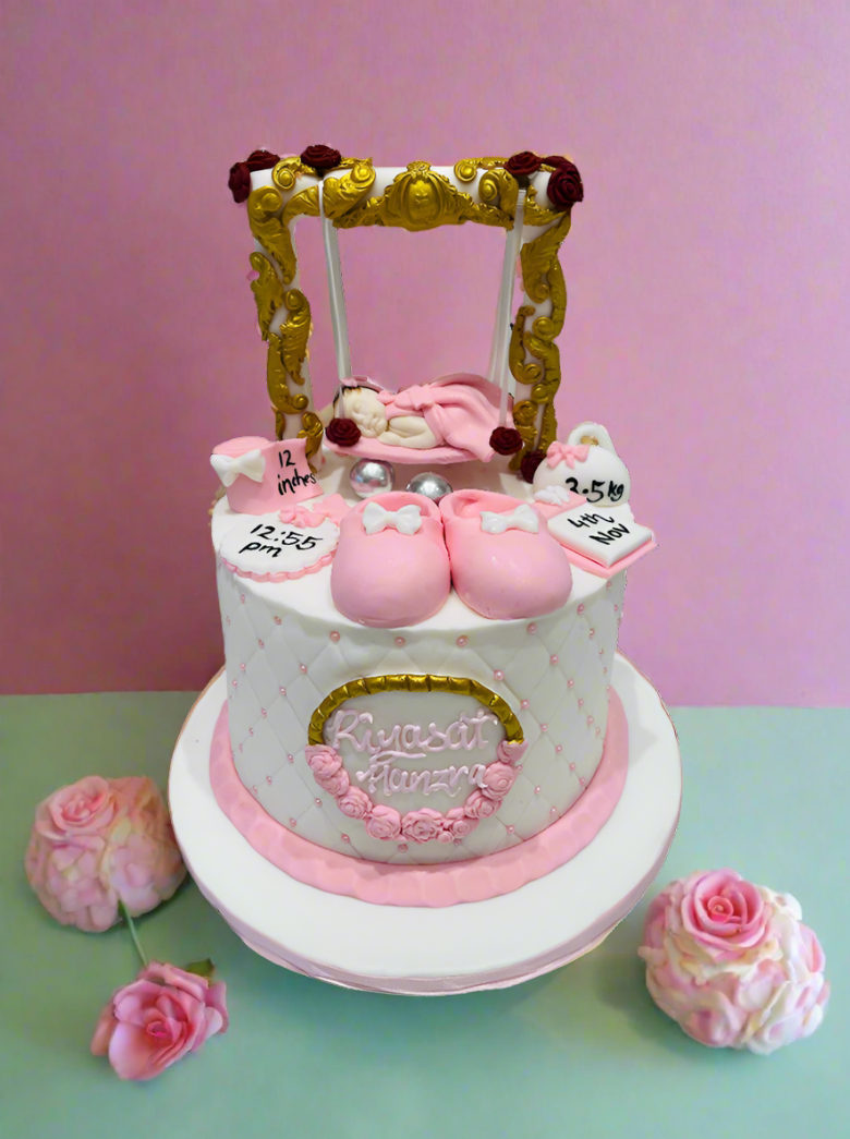 Risayat Baby Details Fondant Cake