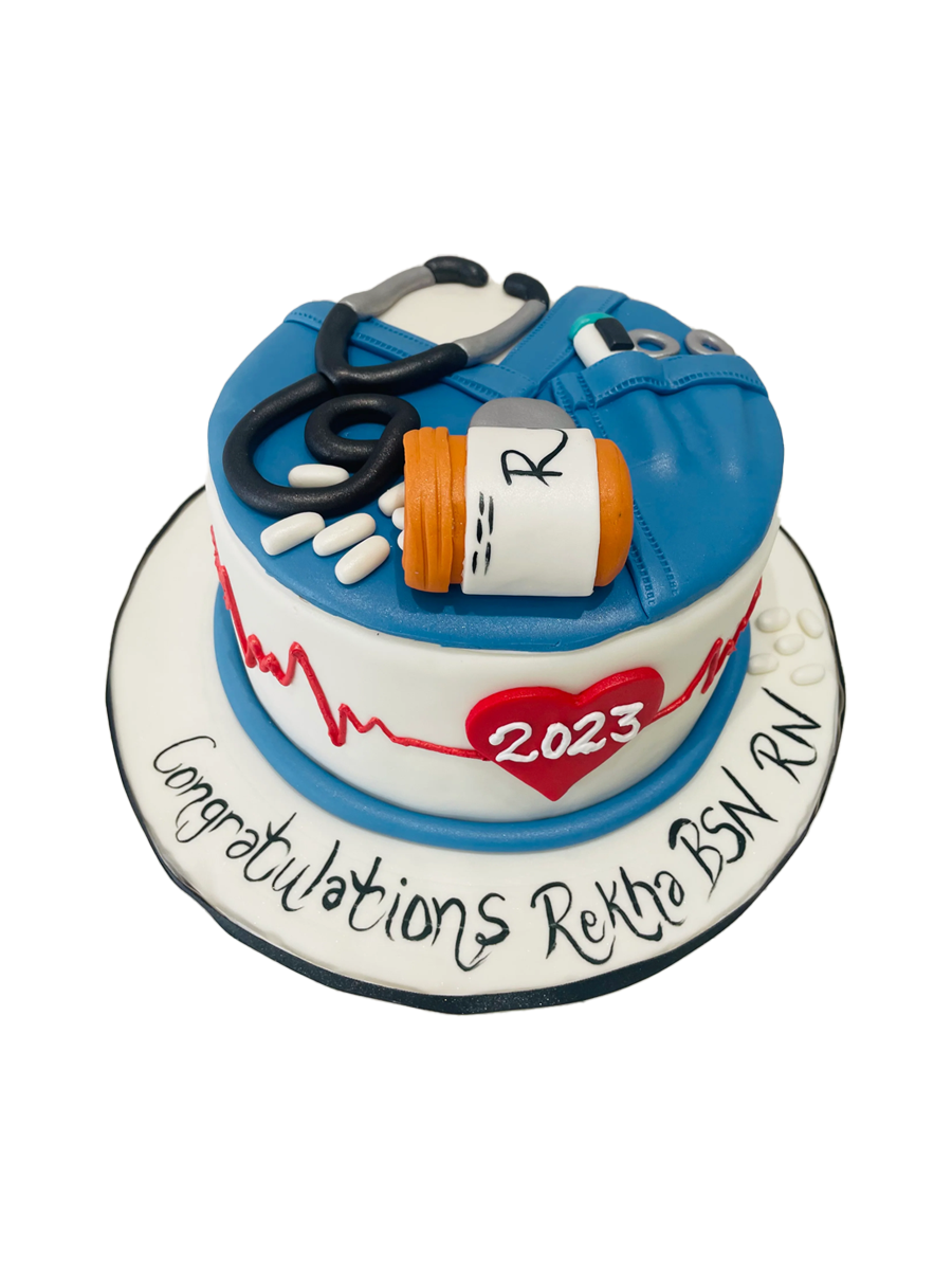Rn Doctor Theme Fondant Cake