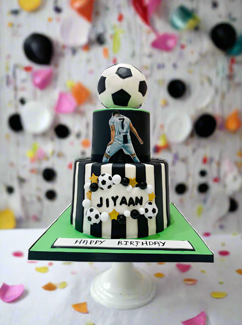 Jiyaan Ronaldo Fondant Tiered Cake