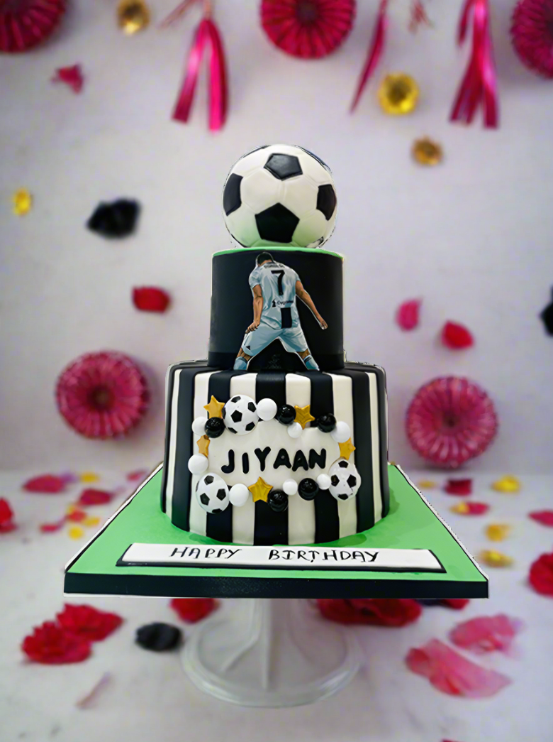 Jiyaan Ronaldo Fondant Tiered Cake