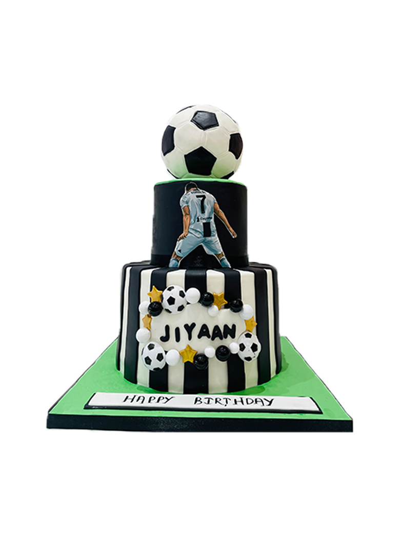 Jiyaan Ronaldo Fondant Tiered Cake
