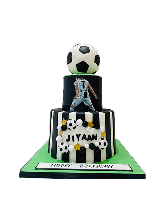 Jiyaan Ronaldo Fondant Tiered Cake