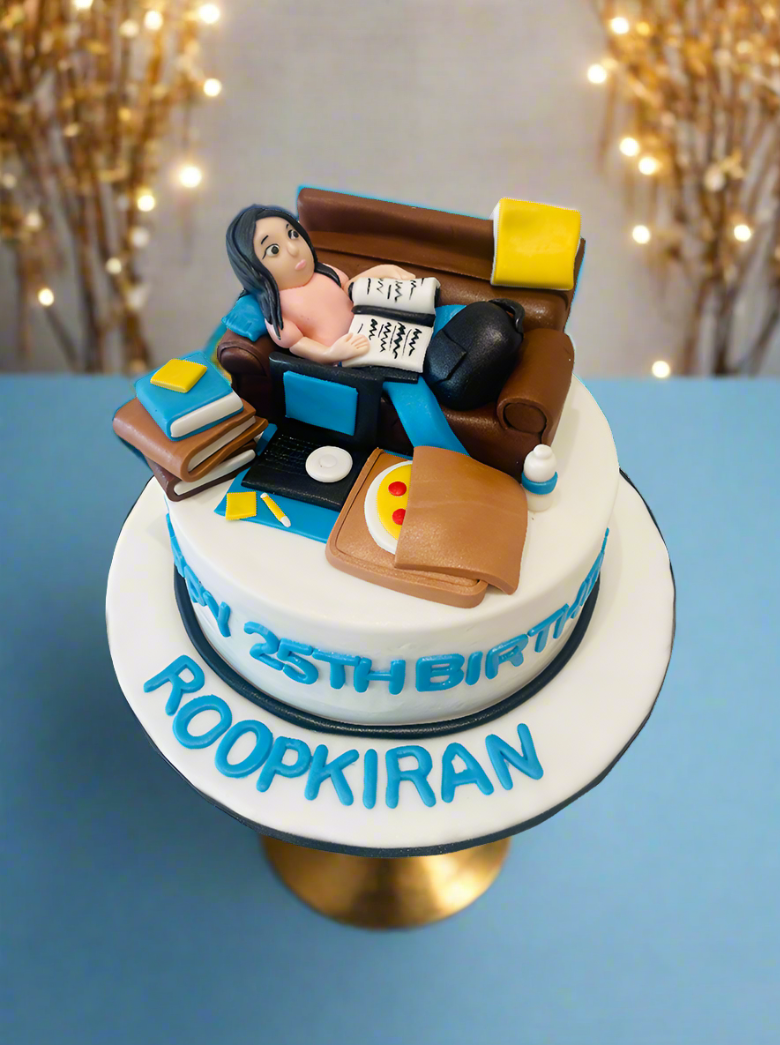 Roopkiran Book Lover Fondant Cake