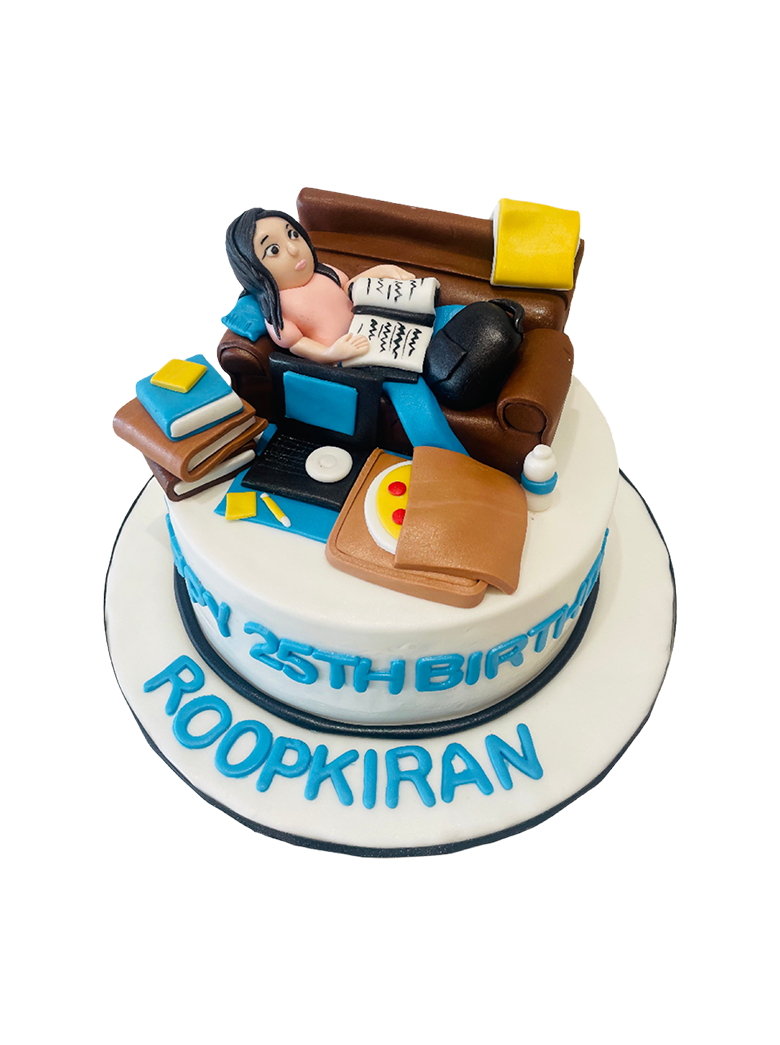 Roopkiran Book Lover Fondant Cake