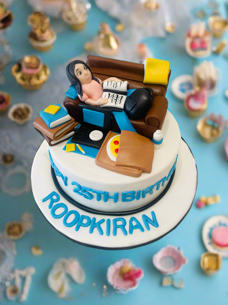 Roopkiran Book Lover Fondant Cake