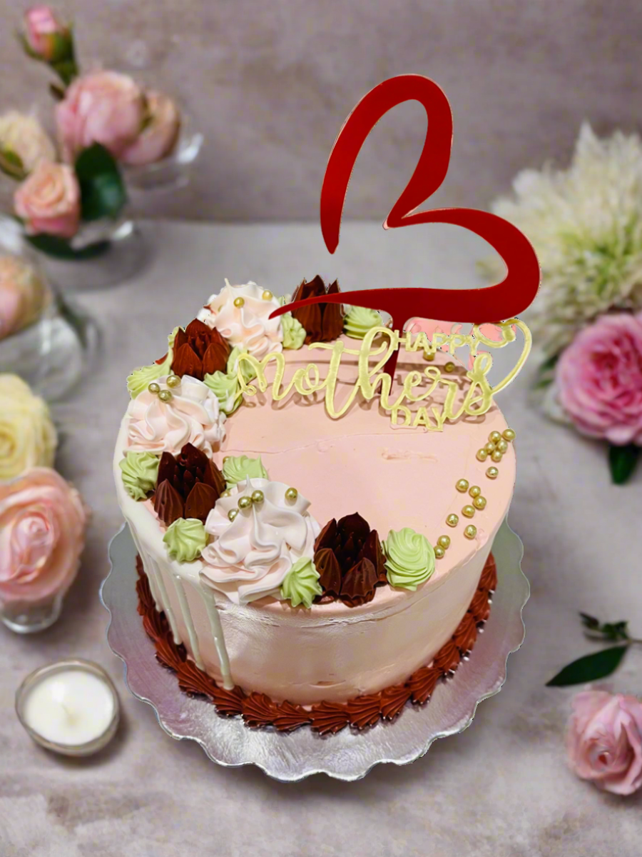 Rose Gold Mother's Day Cake