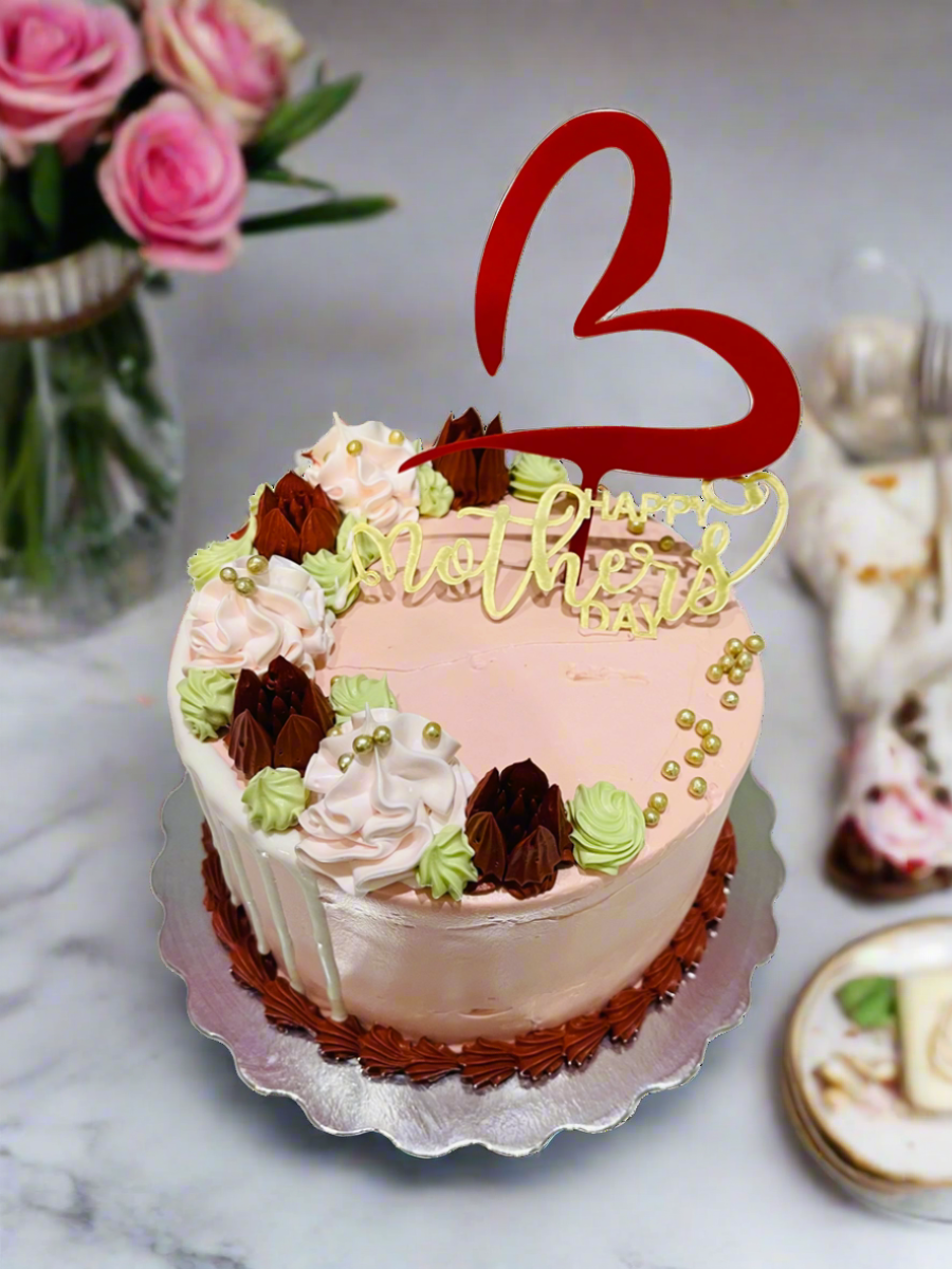 Rose Gold Mother's Day Cake