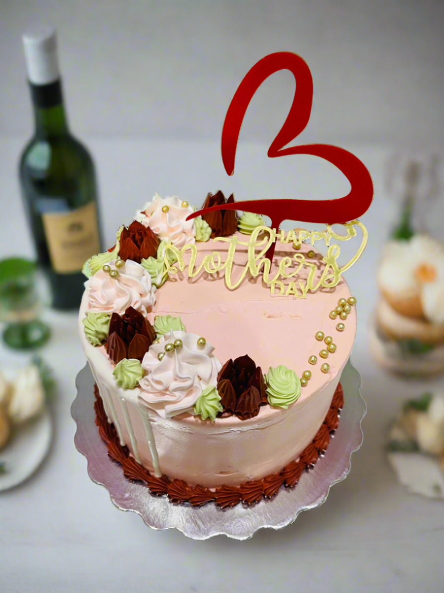 Rose Gold Mother's Day Cake