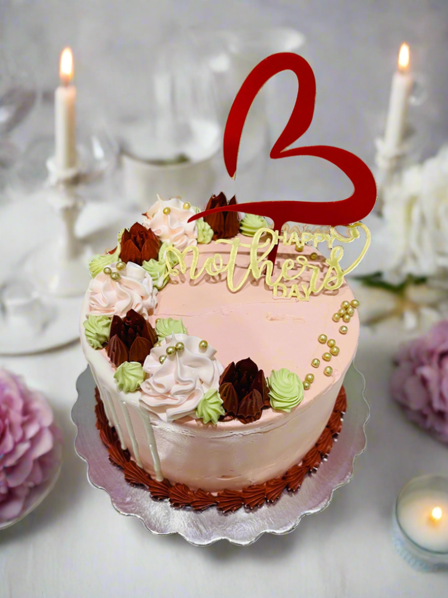 Rose Gold Mother's Day Cake