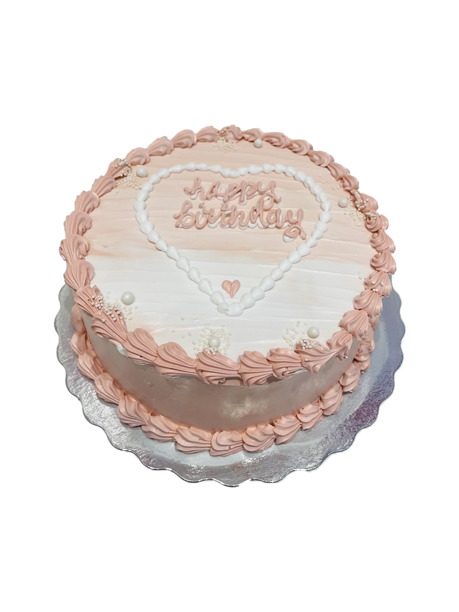 Rose Gold & White Cream Cake