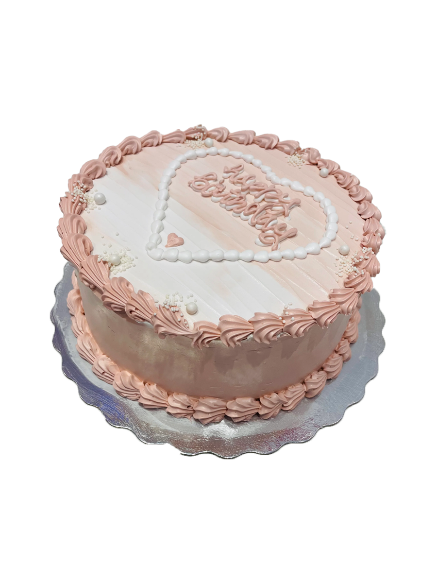 Rose Gold & White Cream Cake