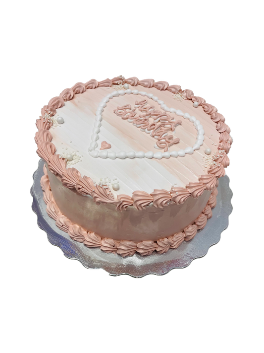 Rose Gold & White Cream Cake