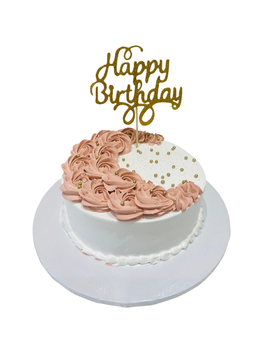 Rose Gold Cream Cake