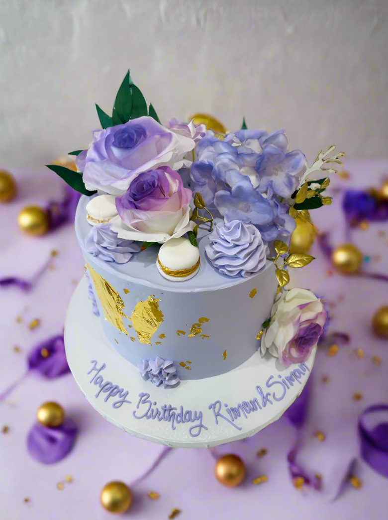Rs Lilac Floral Cake