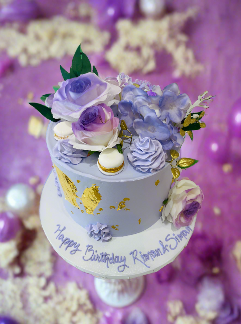 Rs Lilac Floral Cake