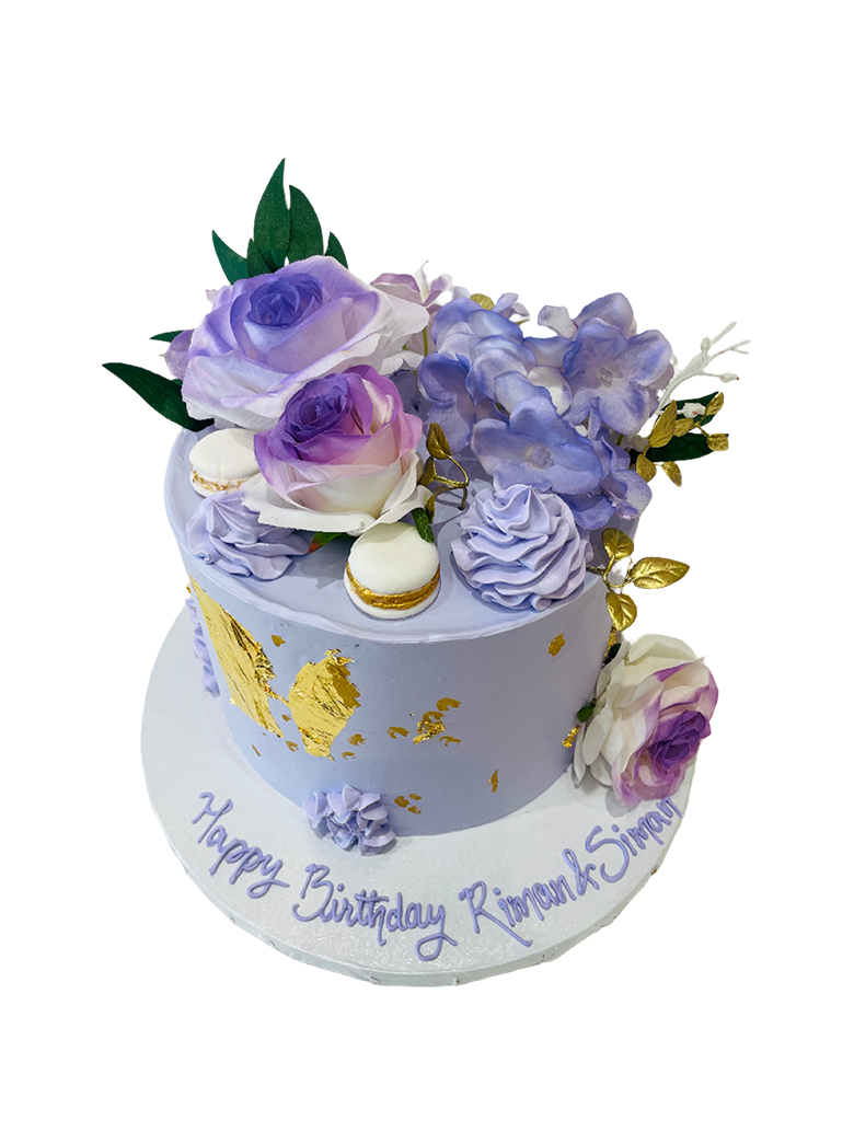 Rs Lilac Floral Cake