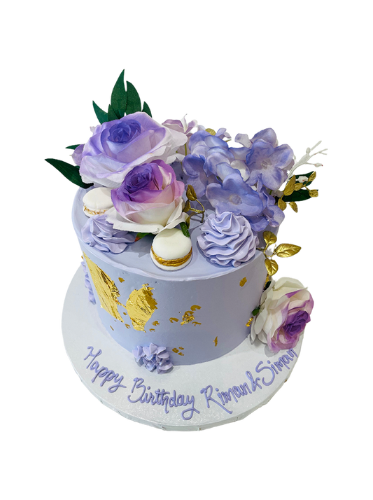 Rs Lilac Floral Cake