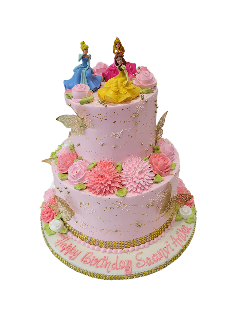 Princess Saanvi Tiered Cake