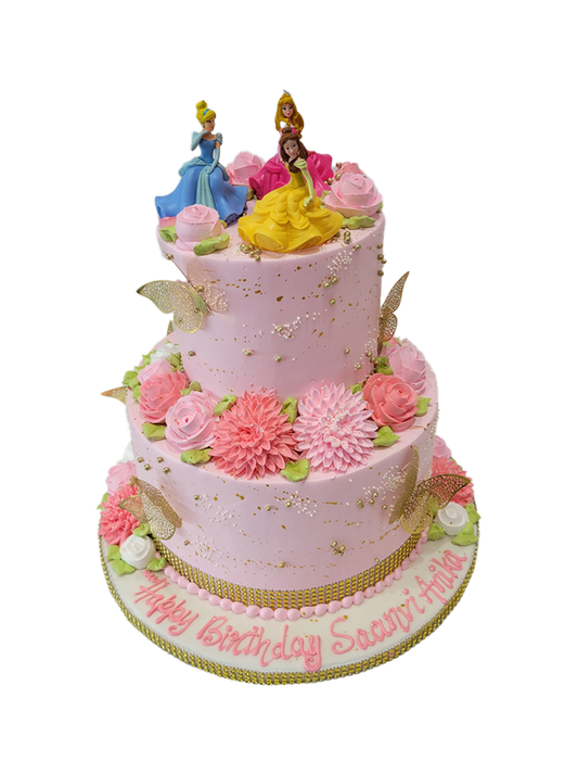 Princess Saanvi Tiered Cake