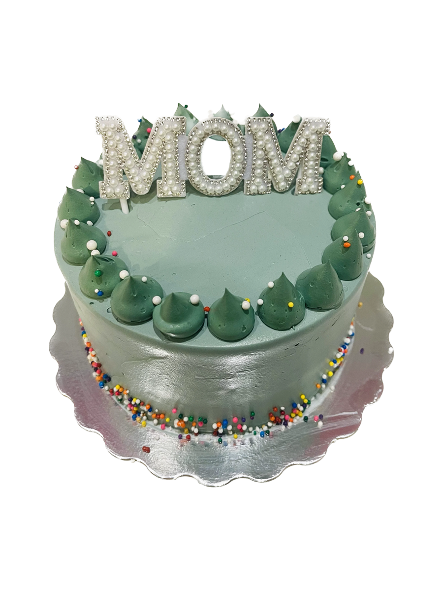 Sage Green Pearl Mother's Day Cake