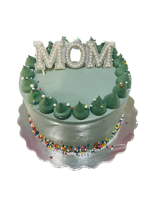 Sage Green Pearl Mother's Day Cake