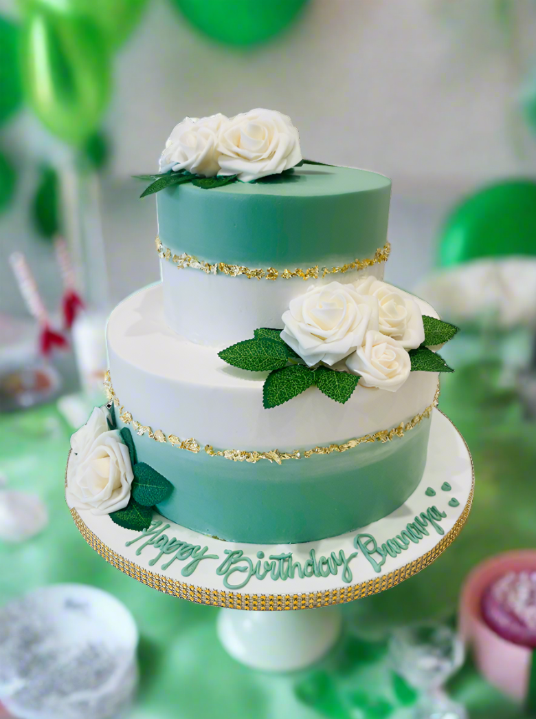 Sage Green Tiered Cake