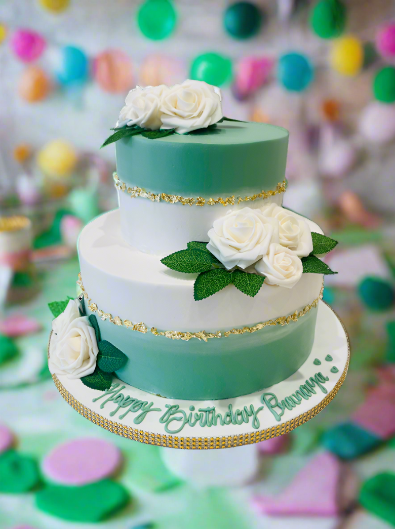 Sage Green Tiered Cake