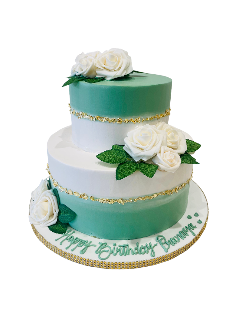 Sage Green Tiered Cake