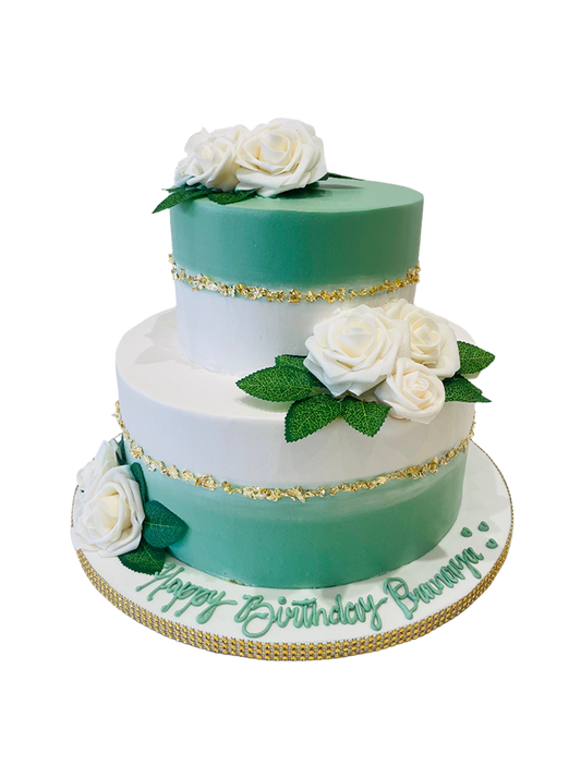 Sage Green Tiered Cake