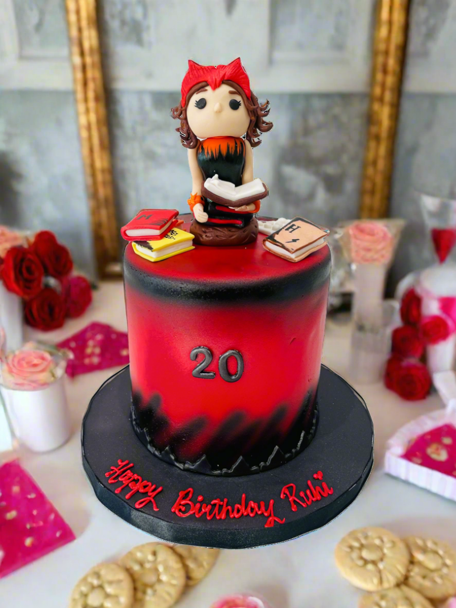 Scarlet Witch Fondant Cake