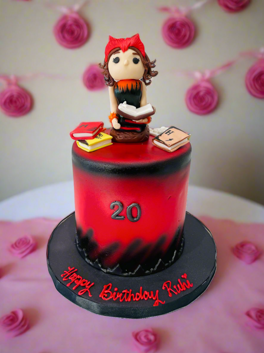 Scarlet Witch Fondant Cake
