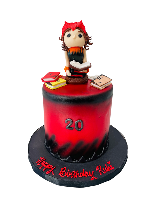 Scarlet Witch Fondant Cake