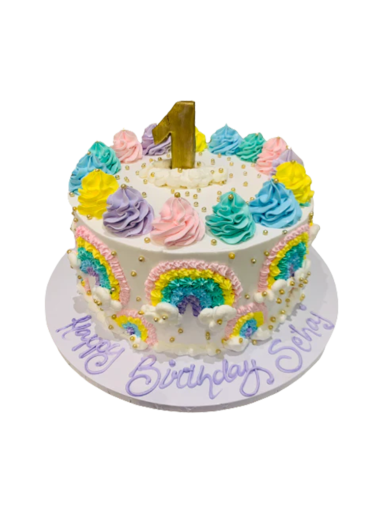 Sehaj Rainbow Birthday Cake