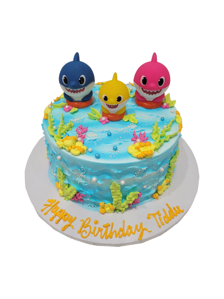 Baby Shark Cream Cake